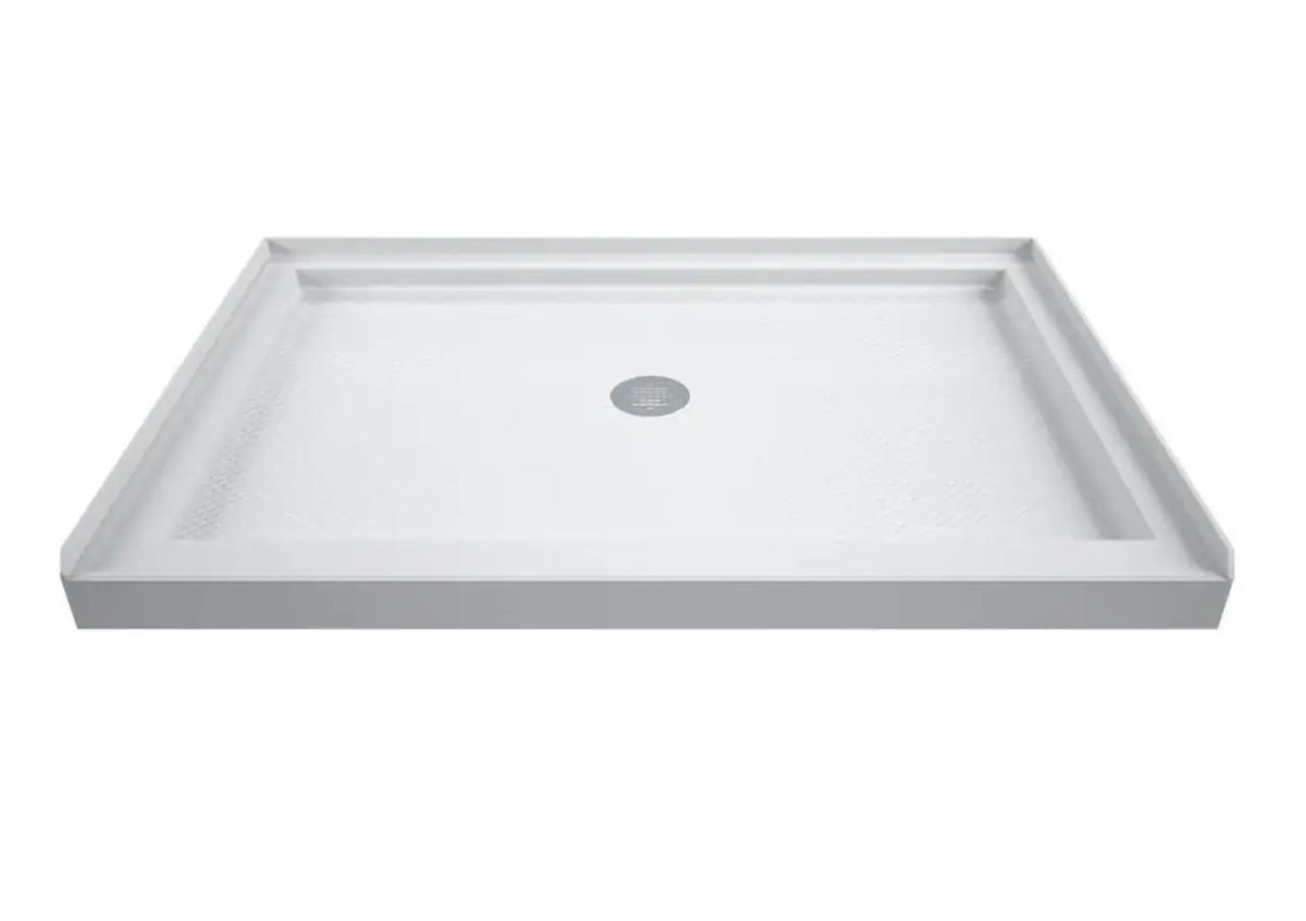 SlimLine 48x36 shower base center drain white