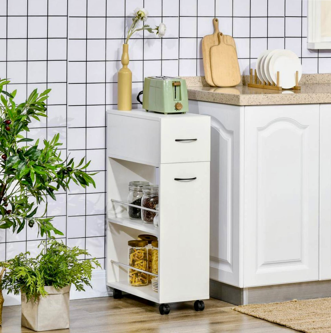 3 Tier slim storage cart