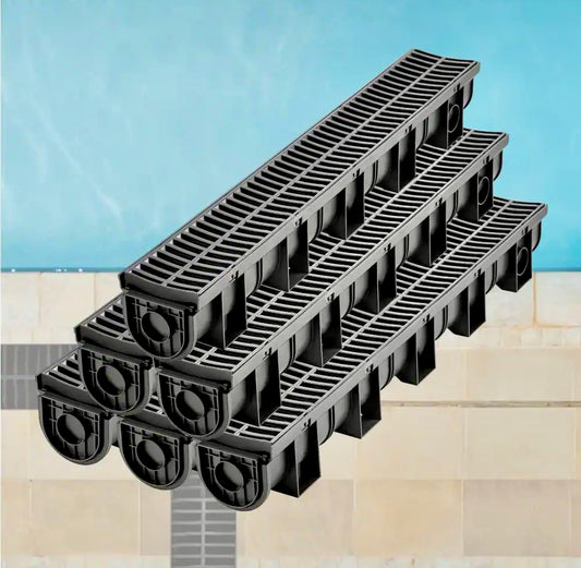 Trench drain grate with plastic grate