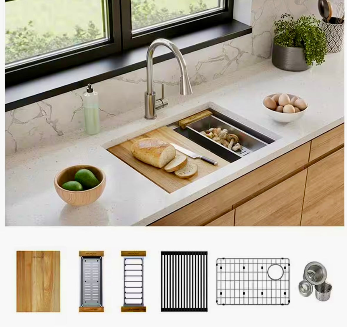 Crosstown 26" Sink w/workstation