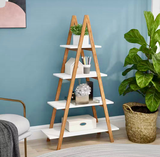 4 shelf bookshelf white