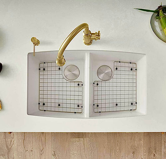 Blanco 33 in undermount white double bowl sink