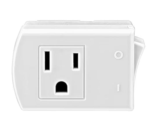 3-wire grounded switch tap plug with on/off switch
