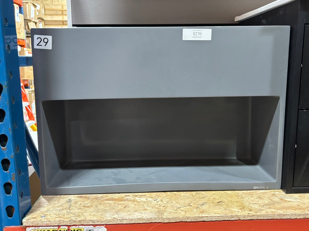 24" matte gray floating vanity