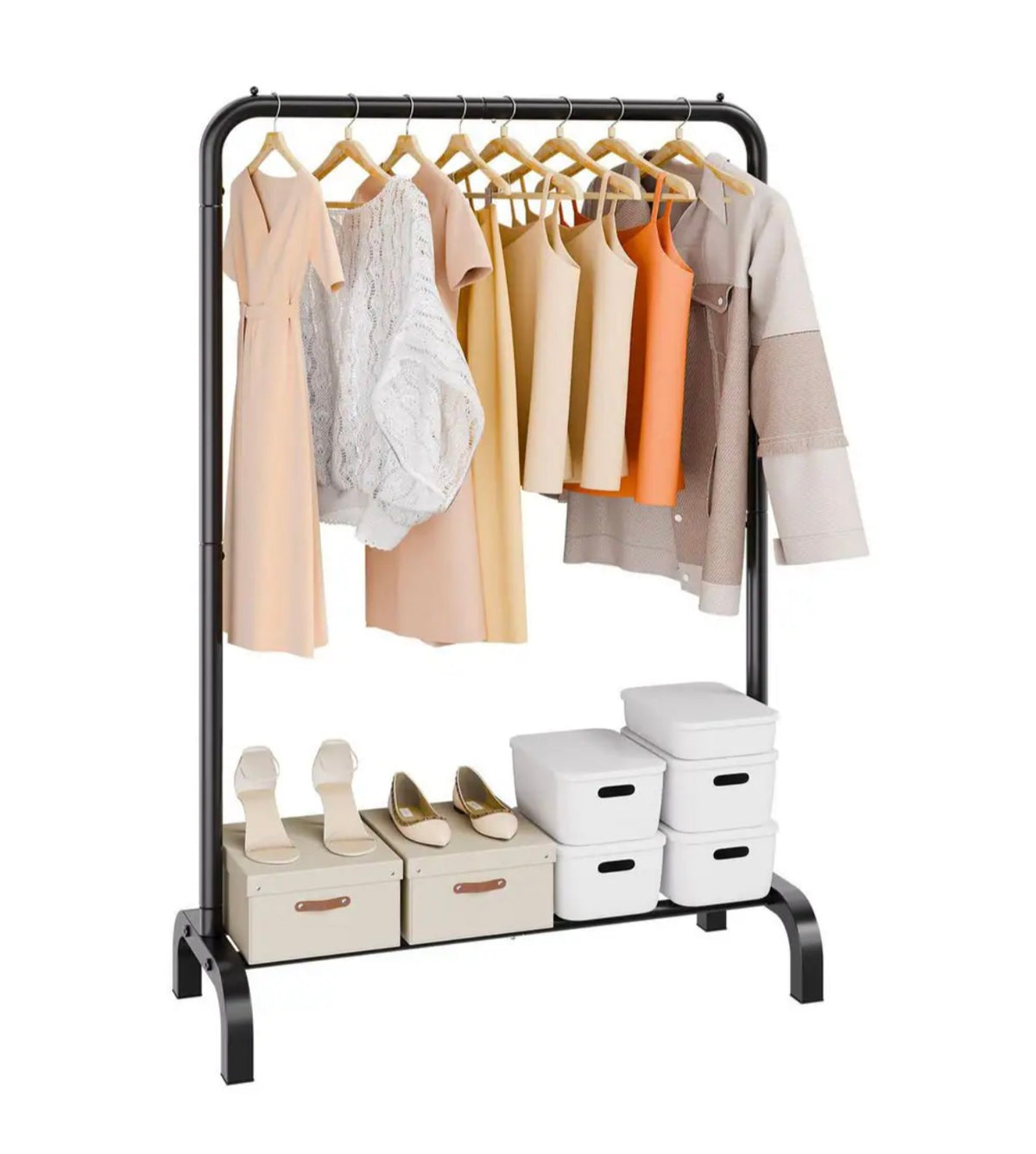 Heavy duty black clothes rack