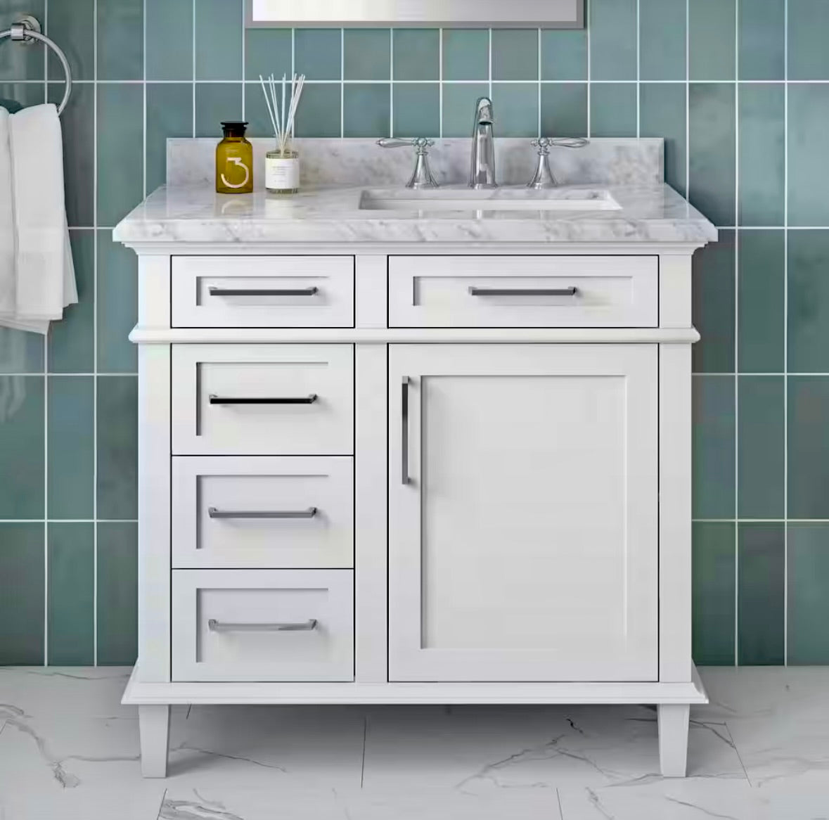 Sonoma 36" White vanity