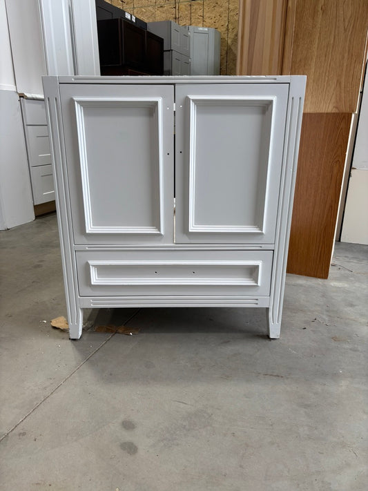 30" white vanity without top