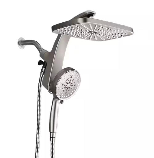 2-Piece High Pressure Rain Shower Head in Nickel