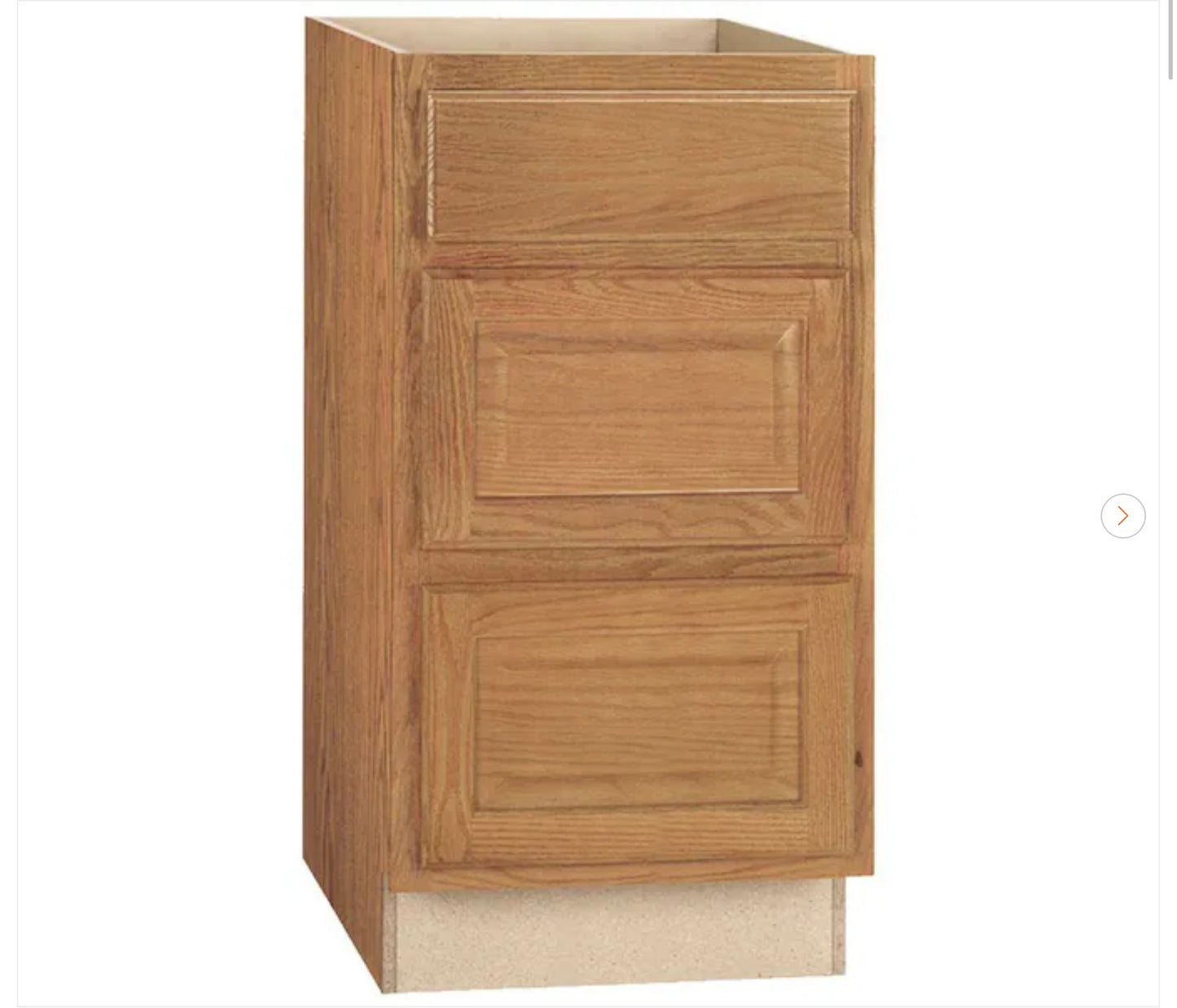 Medium oak 18" drawer base