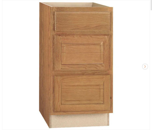 Medium oak 18" drawer base