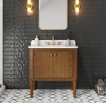 Collette 36" cinnamon oak vanity