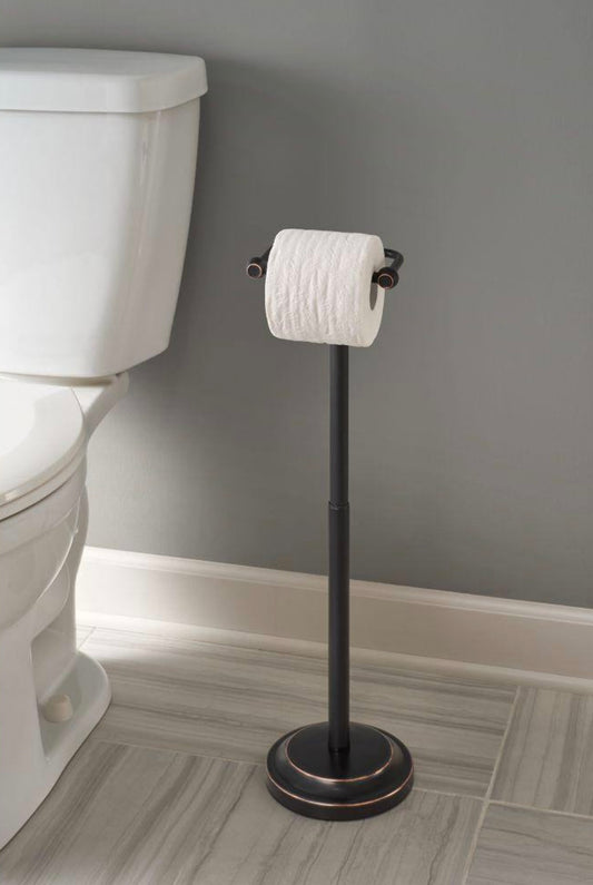 Freestanding toilet paper holder bronze