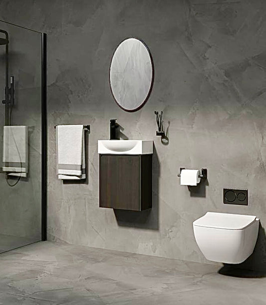 11"x16"D brown floating vanity