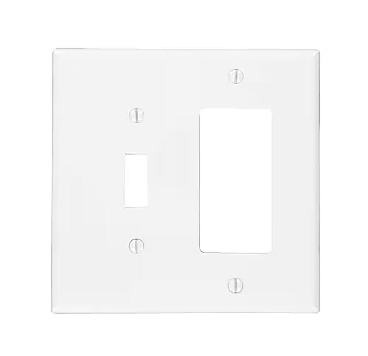 2-gang white wall plate (toggle/decora)