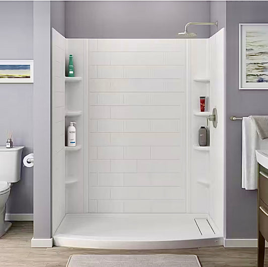 American standard 60"x72" white shower walls