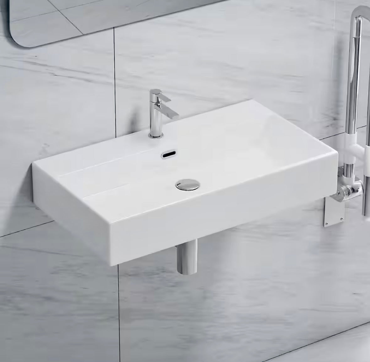 Eridanus 30"W x 16"D wall mount bathroom sink