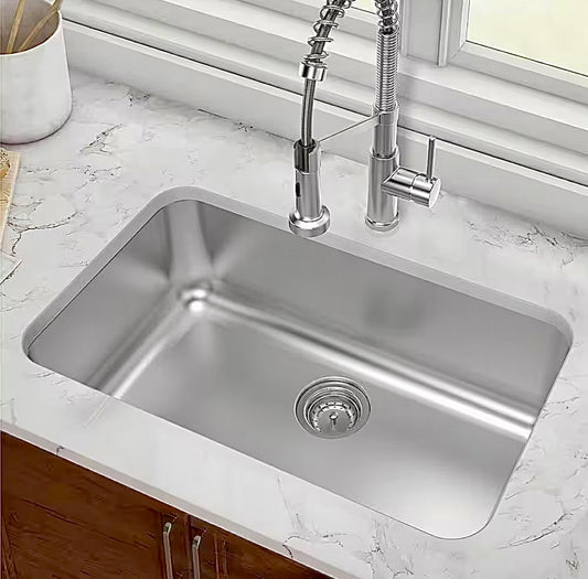 Builder 30" undermount single bowl kitchen sink