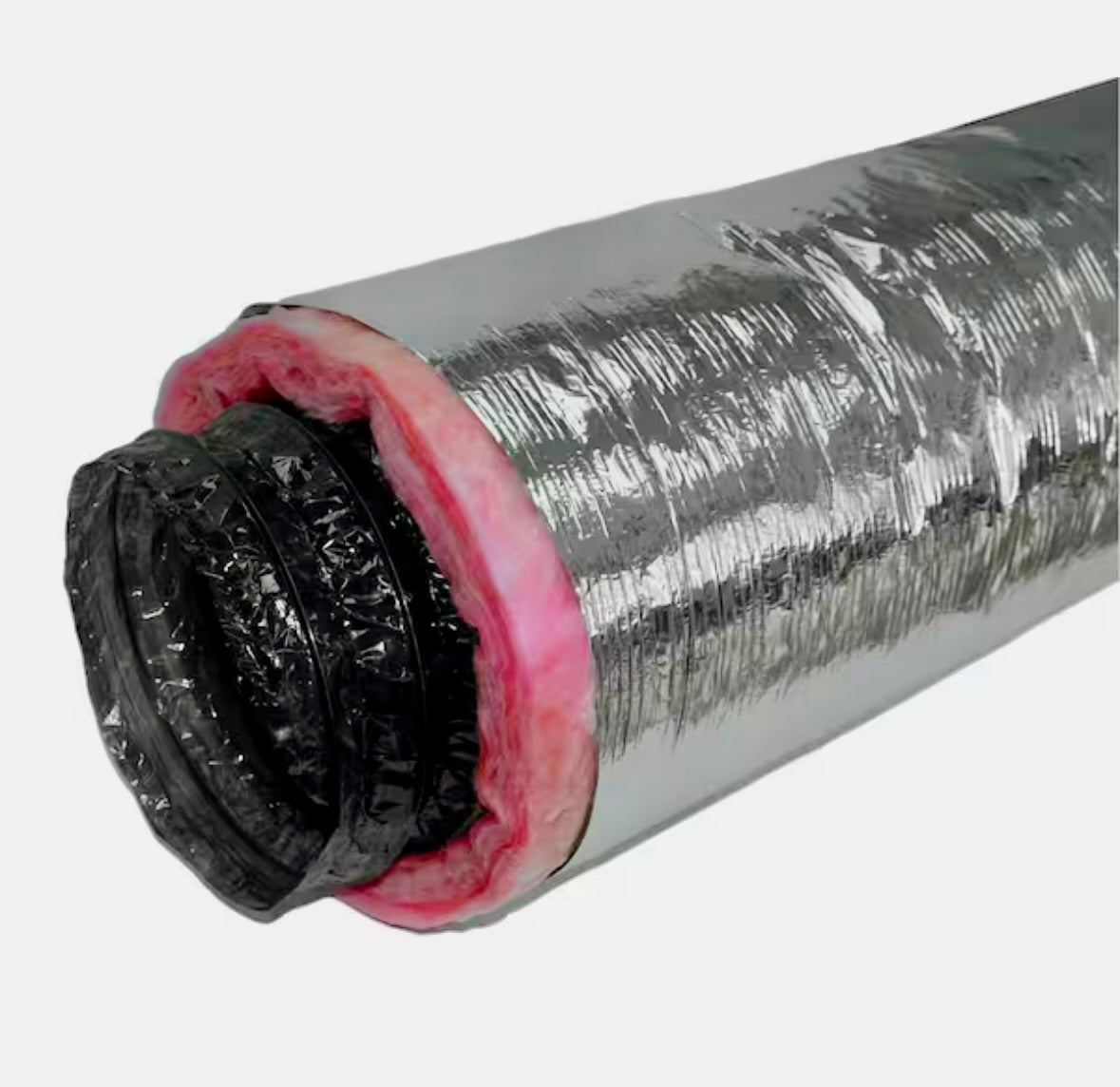 5ft x 25 in Insulated flexible duct silver jacket