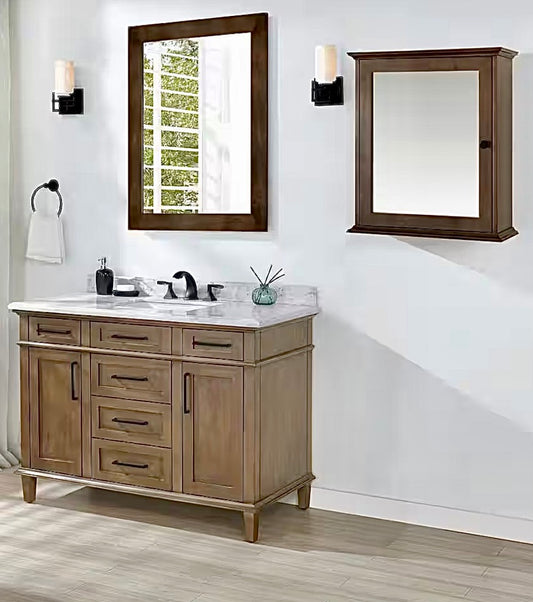 Sonoma 24" medicine cabinet in almond latte