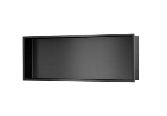 36x12x4 shower niche black