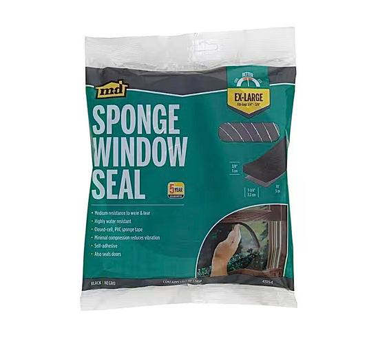 Black sponge window seal