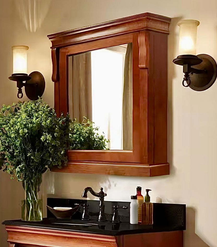 Naples 25" medicine cabinet in brown