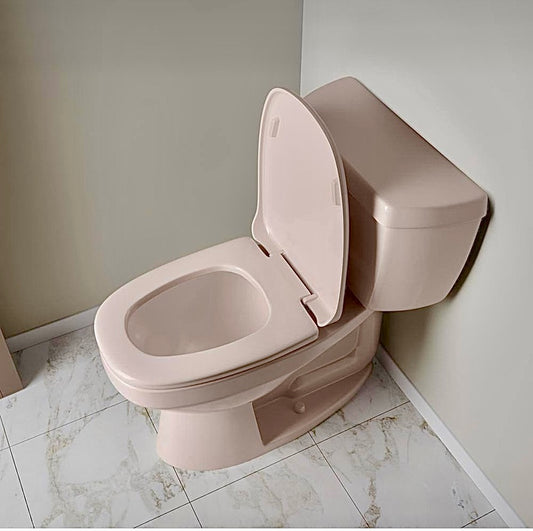 Jones stephens plastic elongated toilet seat in bone