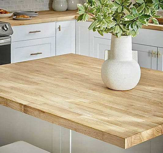 4 ft x 25" Unfinished hevea butcher block
