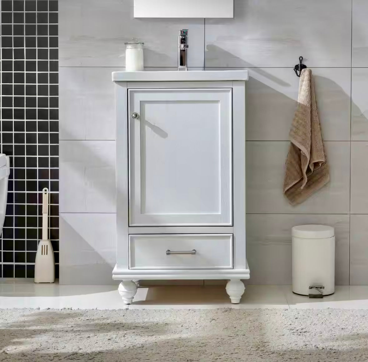 Melissa 20.6" white vanity