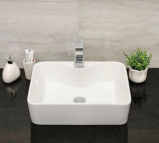 19"x15" vessel sink white