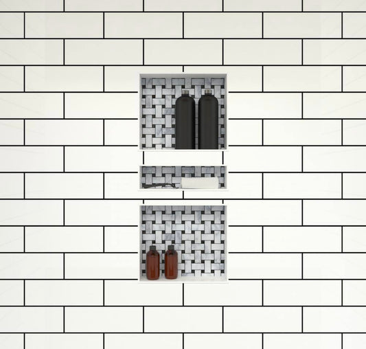 Tile ready triple shelf 16"x34"