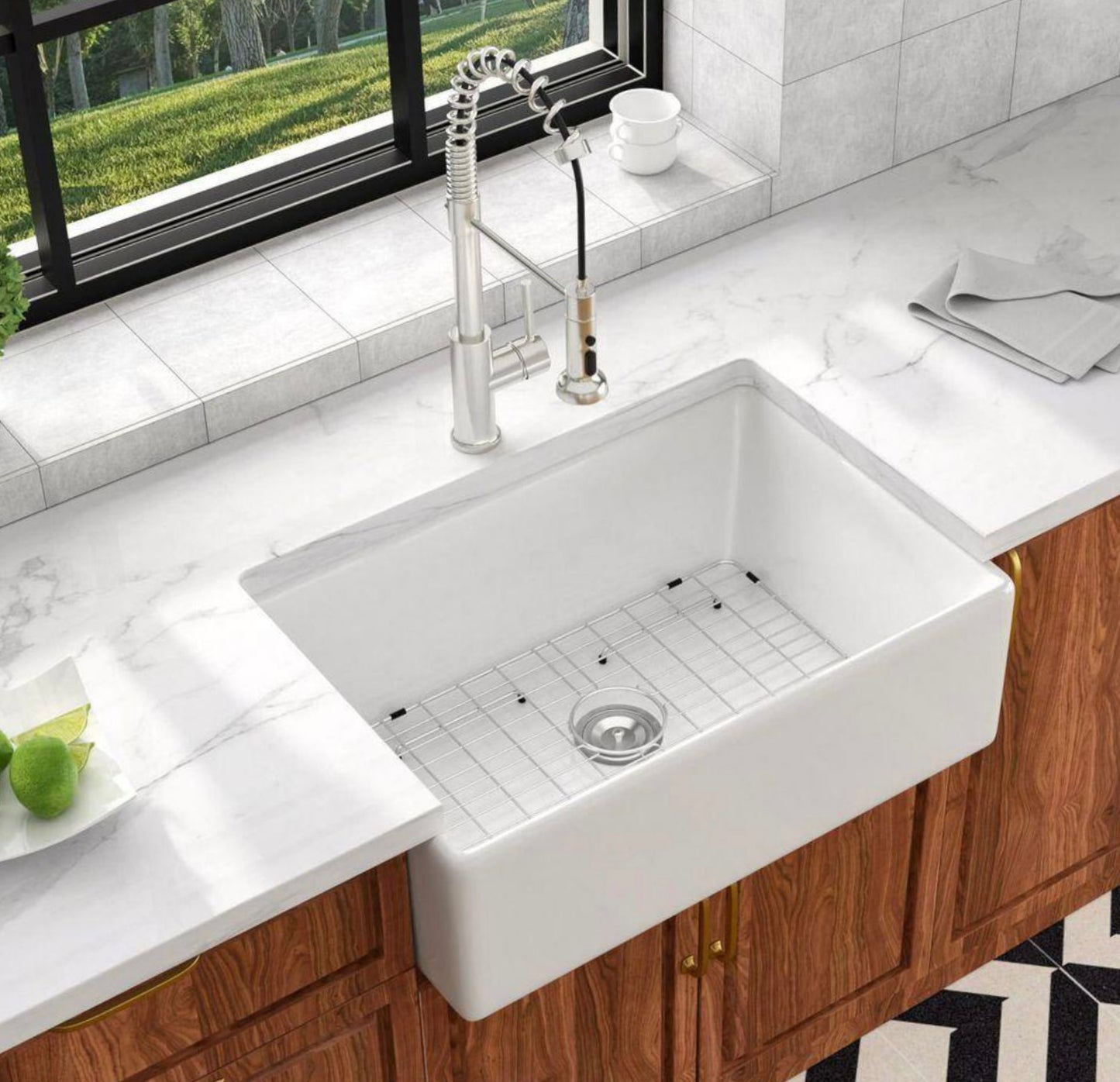 33" farmhouse single bowl sink