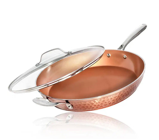 Gotham steel 14" frying pan w/lid