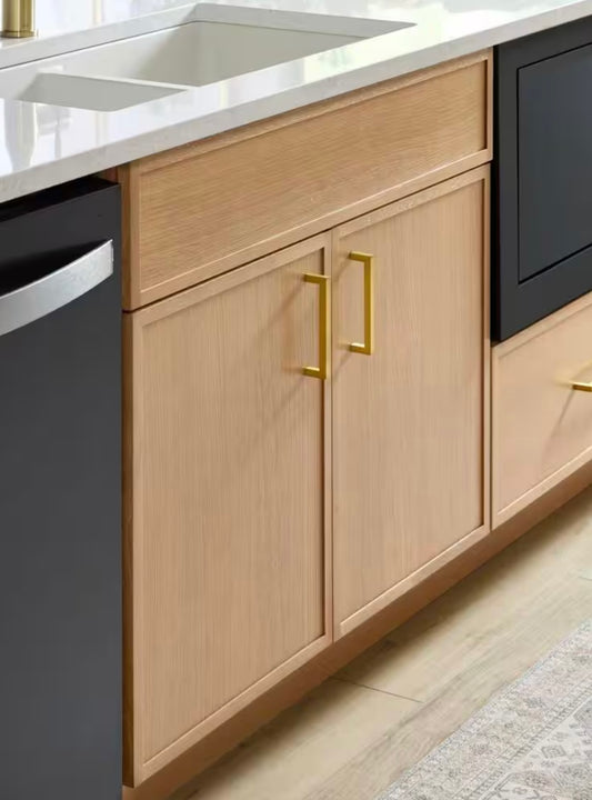 Leighton 30” sink base in white oak