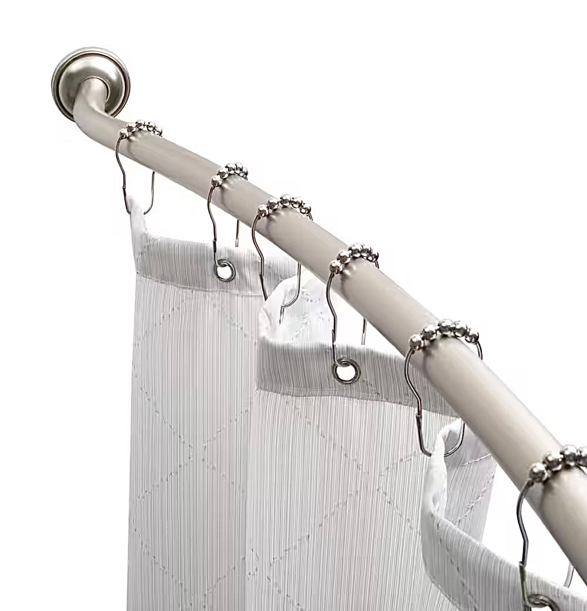 Curved Shower rod in nickel