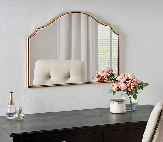 18"x24" arched gold mirror