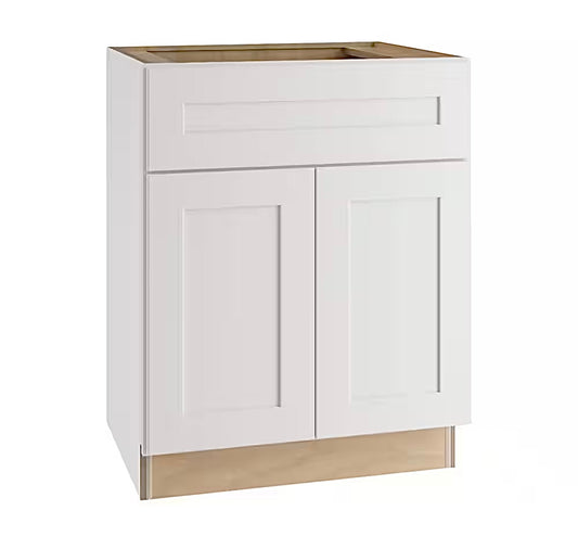 Newport 24" base cabinet in pacific white