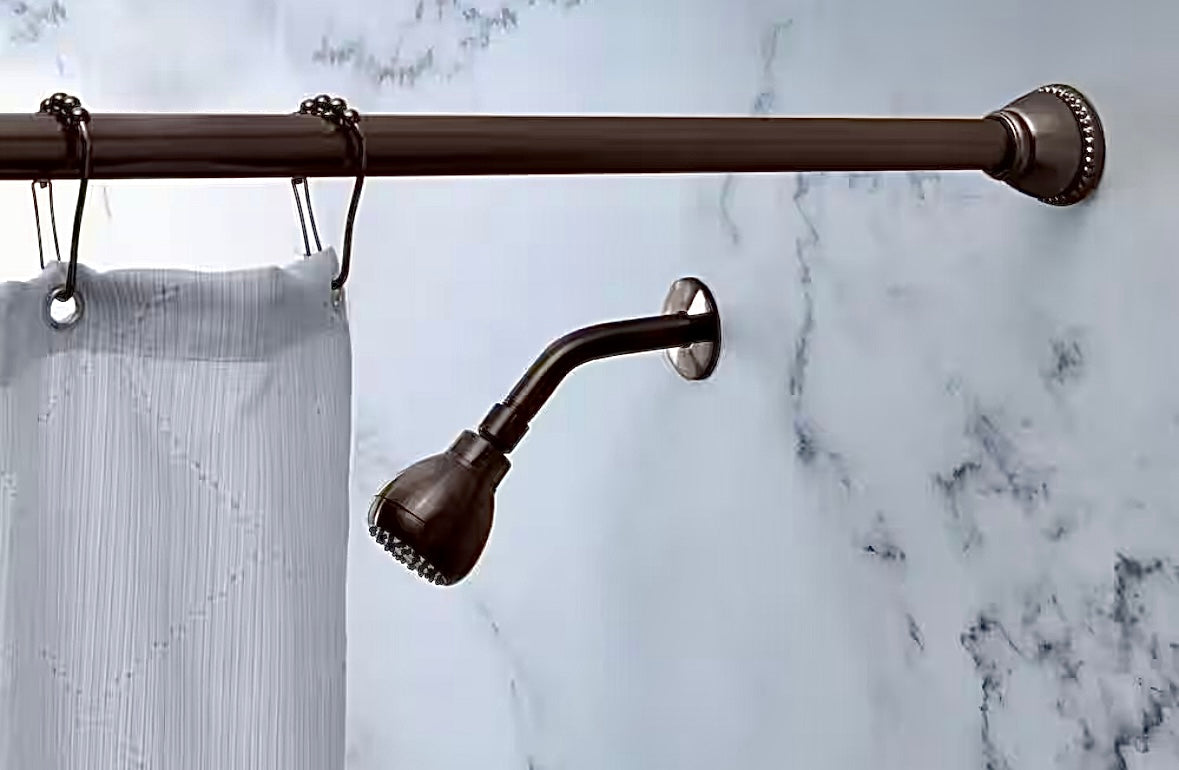 Bronze shower tension rod