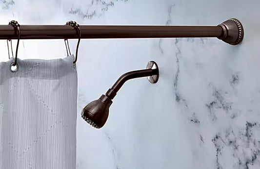 Bronze shower tension rod