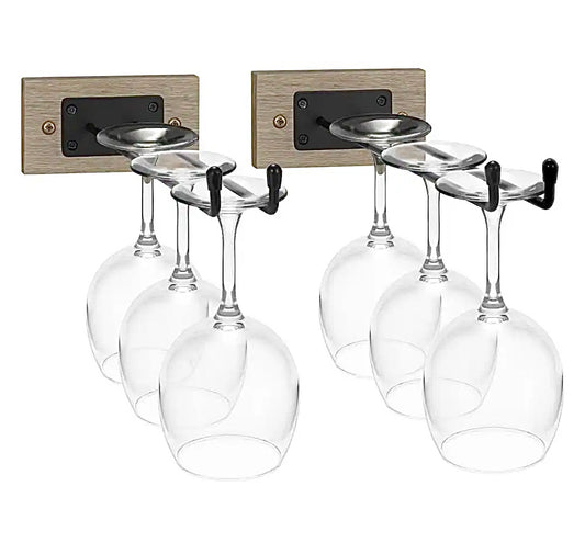 Wall mount stemware rack