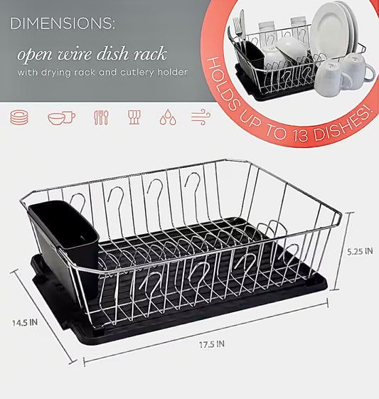 Black dish rack