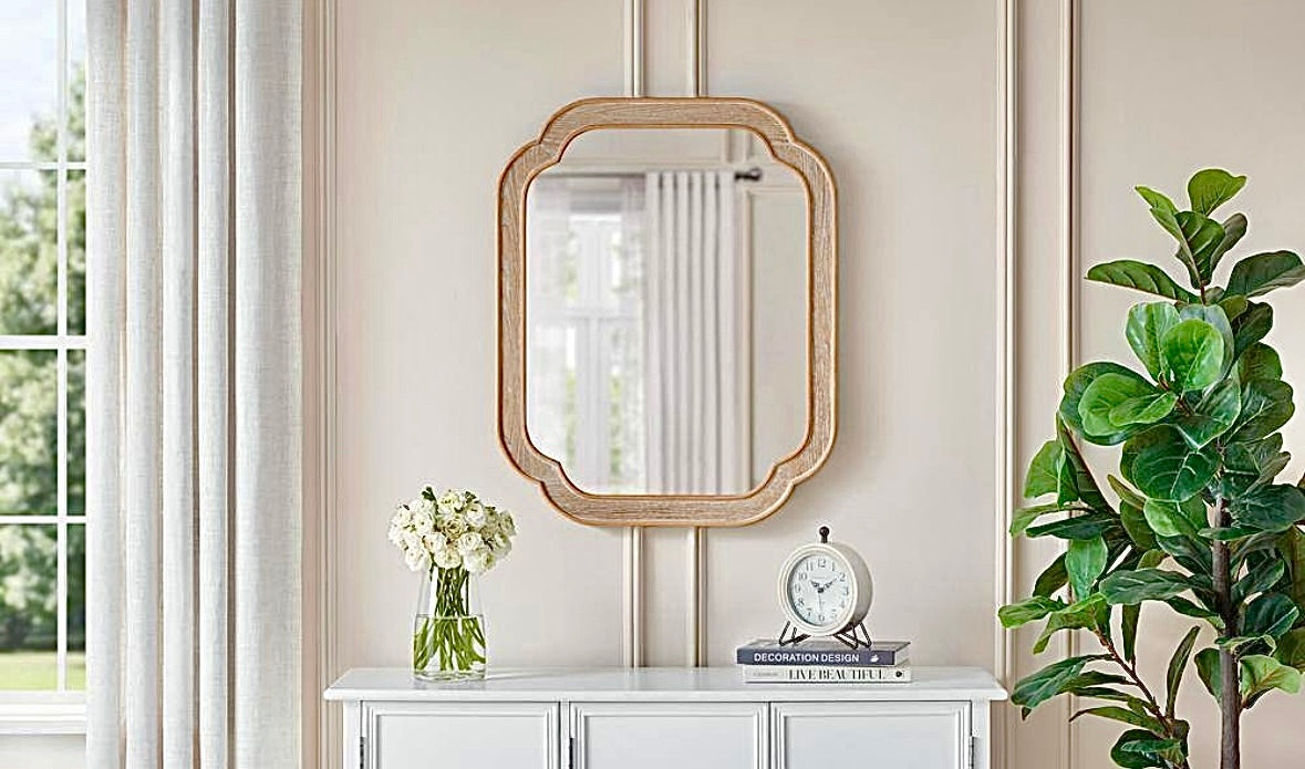 24"x30" french country wood mirror