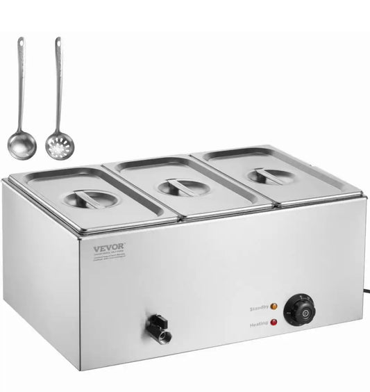 3-pan food warmer