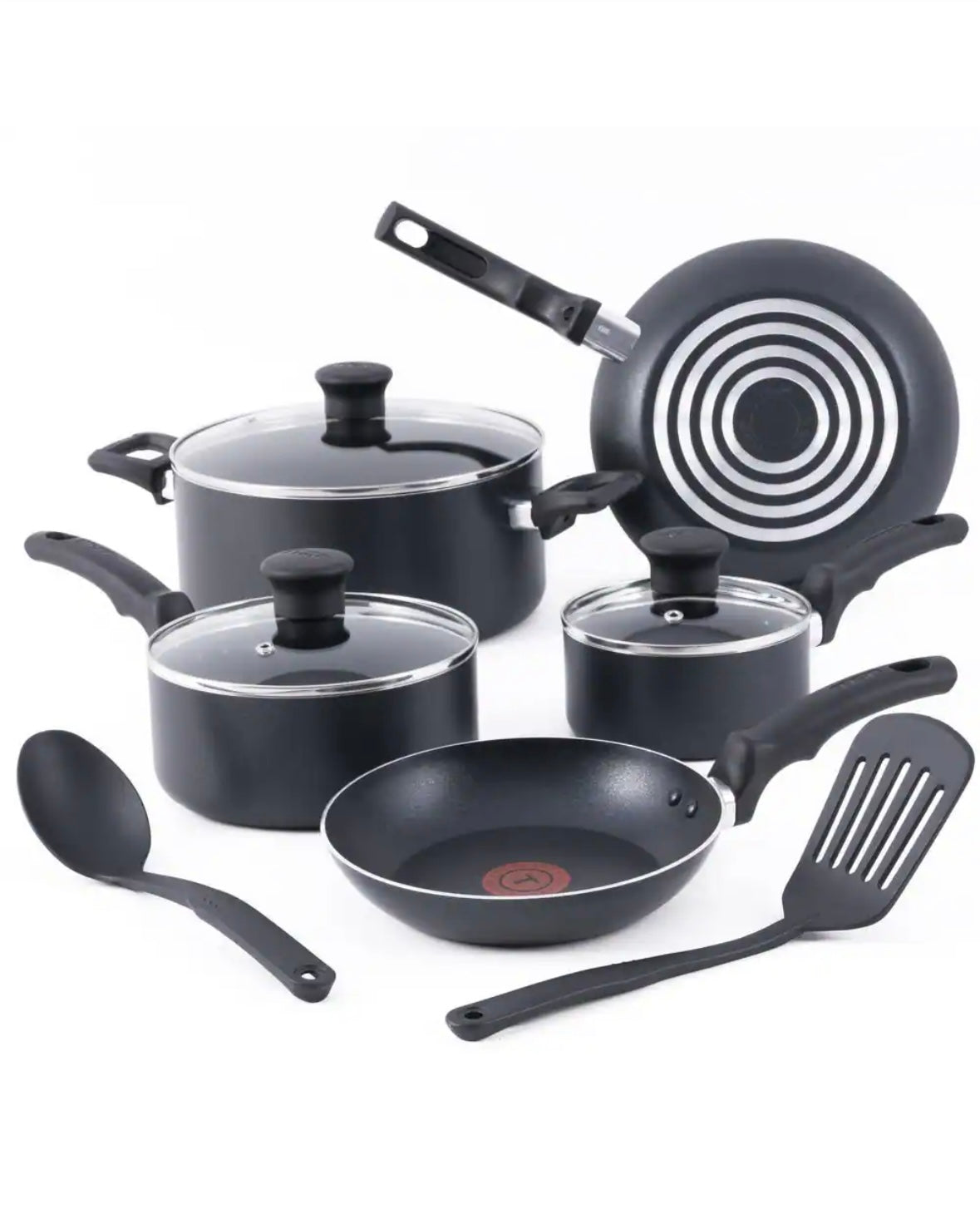 10 piece cookware set in black