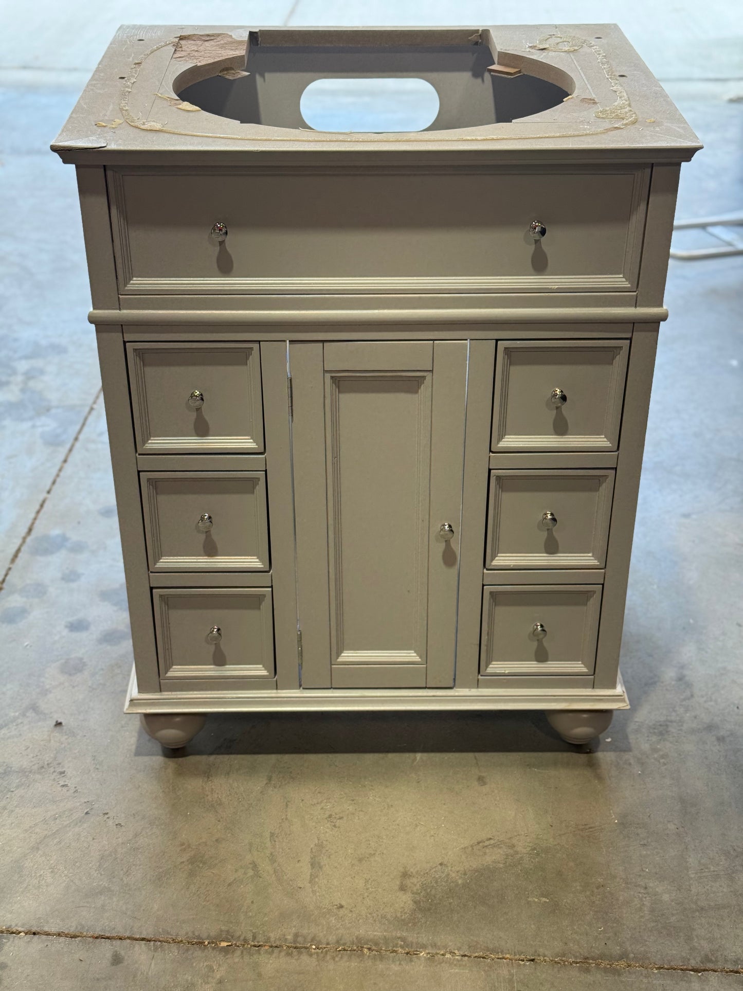 28" gray Vanity without top