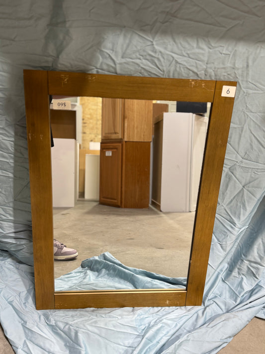 24"x32" almond wood mirror