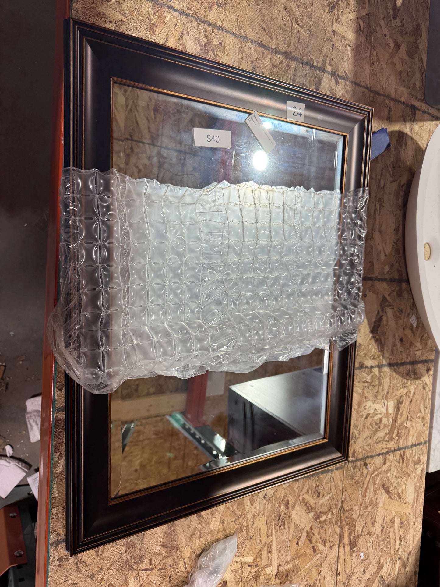 22.5"x28.5" oil rubbed bronze mirror