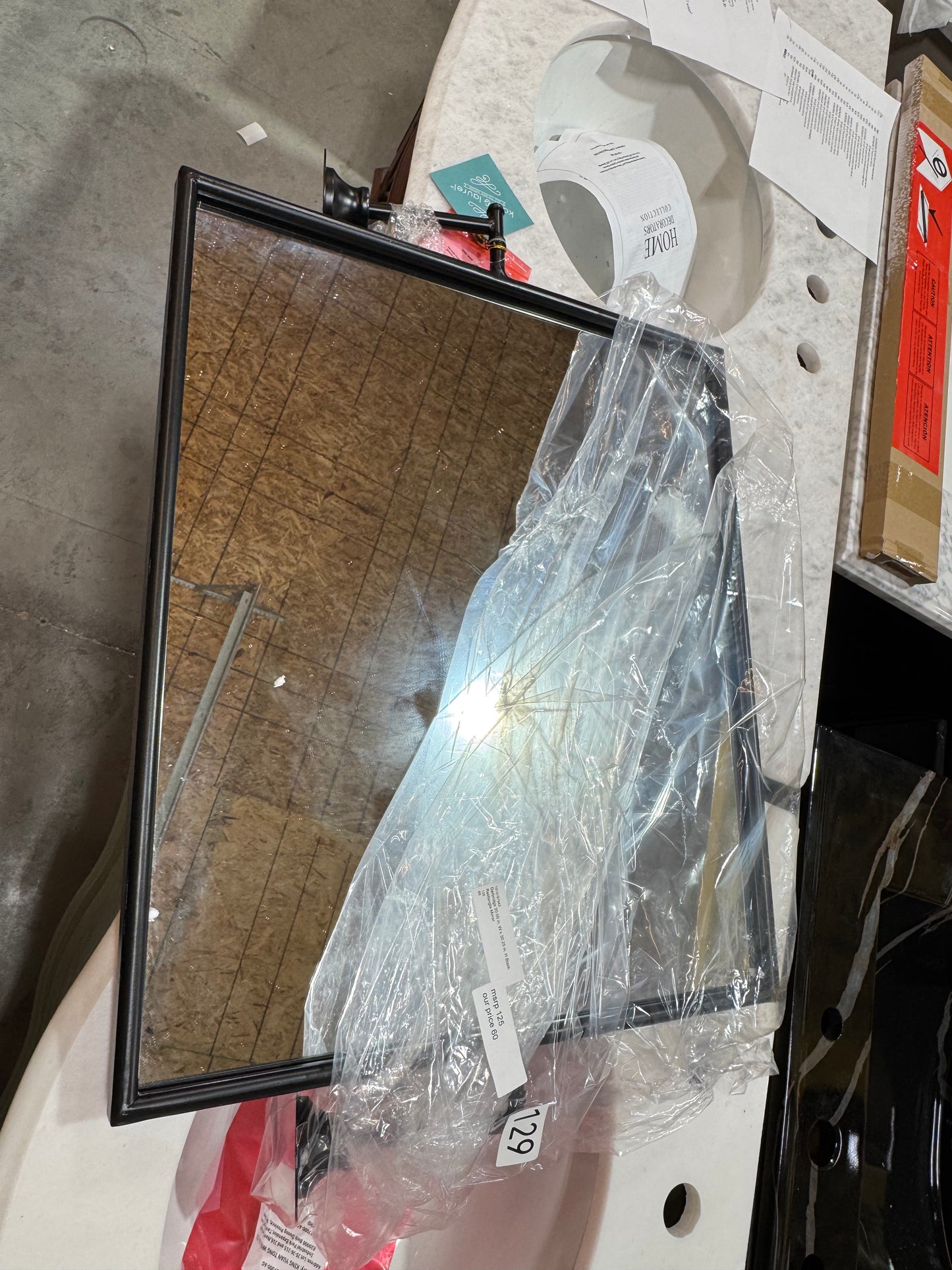 Darbridge 20"x30.25" black pivot mirror