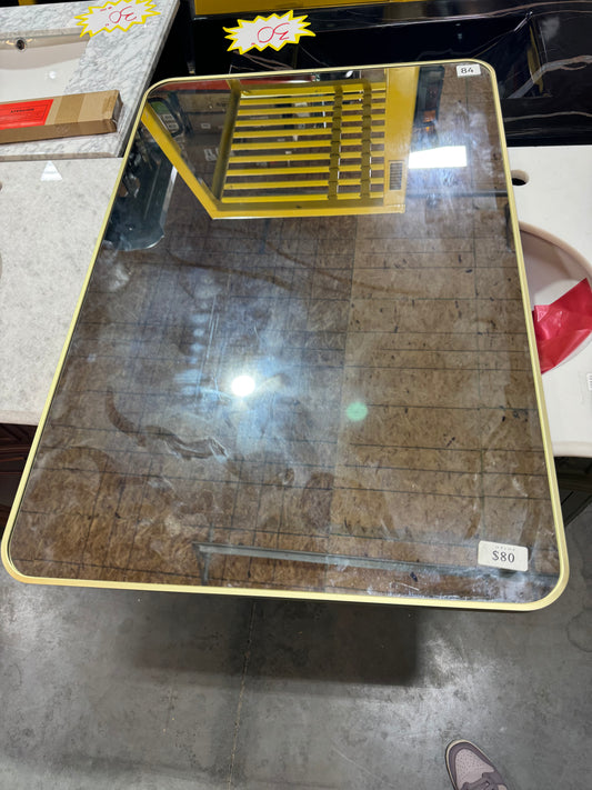 38"x24" rectangular gold mirror