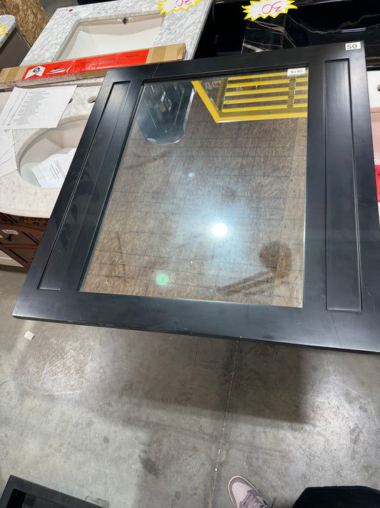 33"x36" black panel mirror